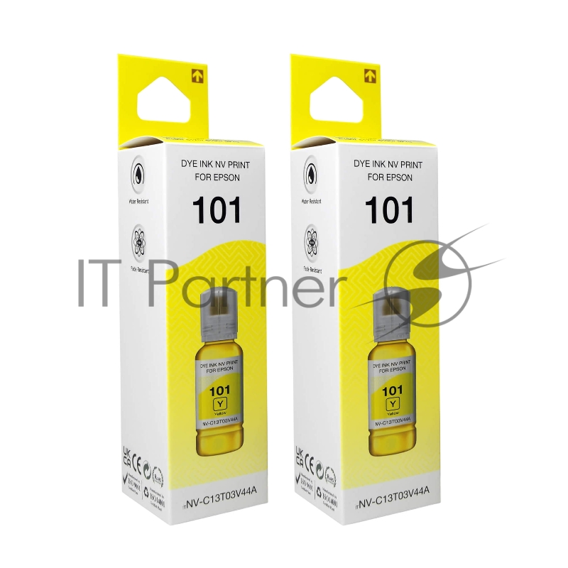 Комплект 2 шт. Чернила 101 (NV-C13T03V44A)  для Epson L4150  (70 мл) Yellow