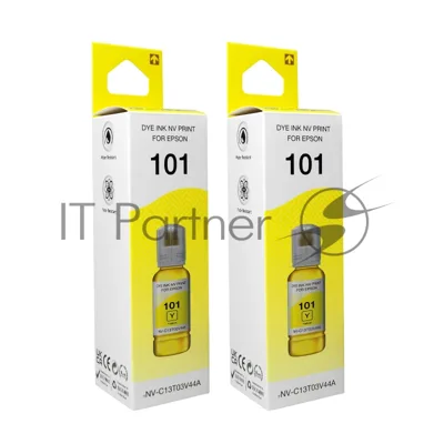 Комплект 2 шт. Чернила 101 (NV-C13T03V44A)  для Epson L4150  (70 мл) Yellow