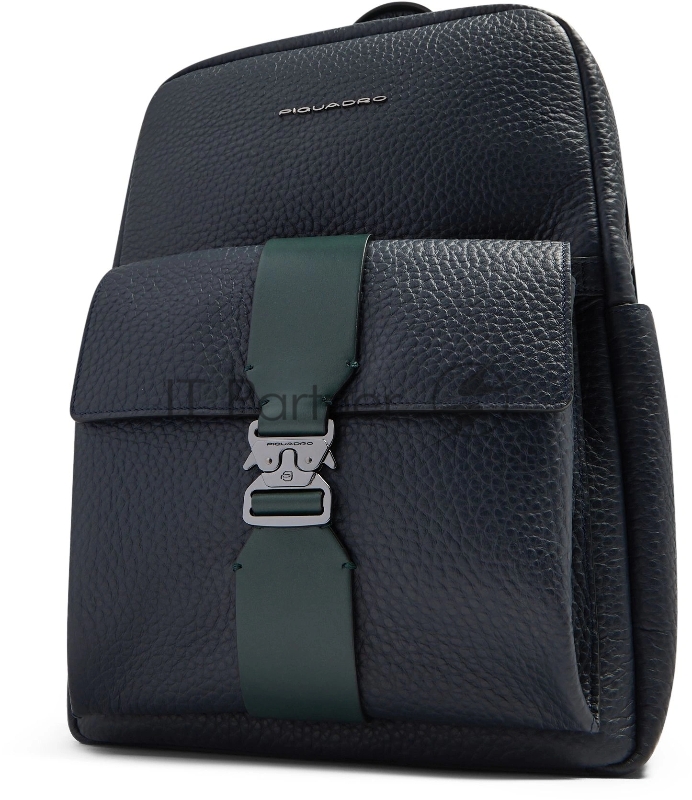 Рюкзак Piquadro Materia CA7263W151/BLUVE синий/зеленый натур.кожа