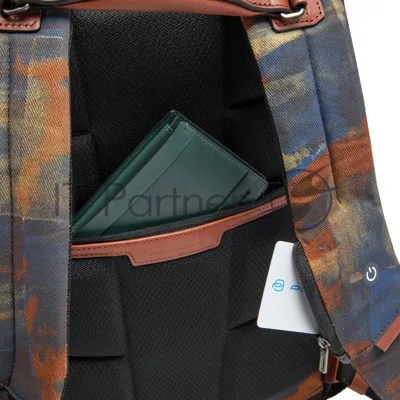 Рюкзак мужской Piquadro Oberon CA7280W150/CAMOCU роллтоп коричневый нейлон/натур.кожа