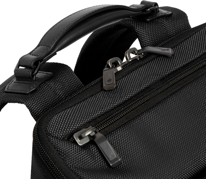 Рюкзак мужской Piquadro Oberon CA7278W150/N черный нейлон/натур.кожа