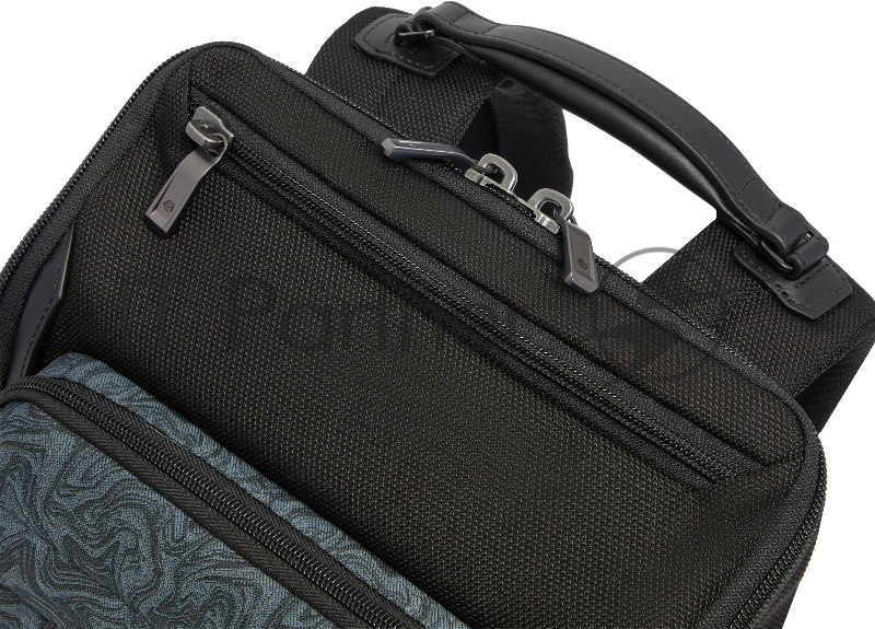 Рюкзак мужской Piquadro Oberon CA7278W150/BLUS темно-синий нейлон/натур.кожа