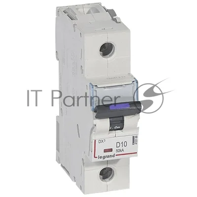 Выключатель автоматический  однополюсный DX3 10А D 50кА (1,5 мод) | 410186 | Legrand