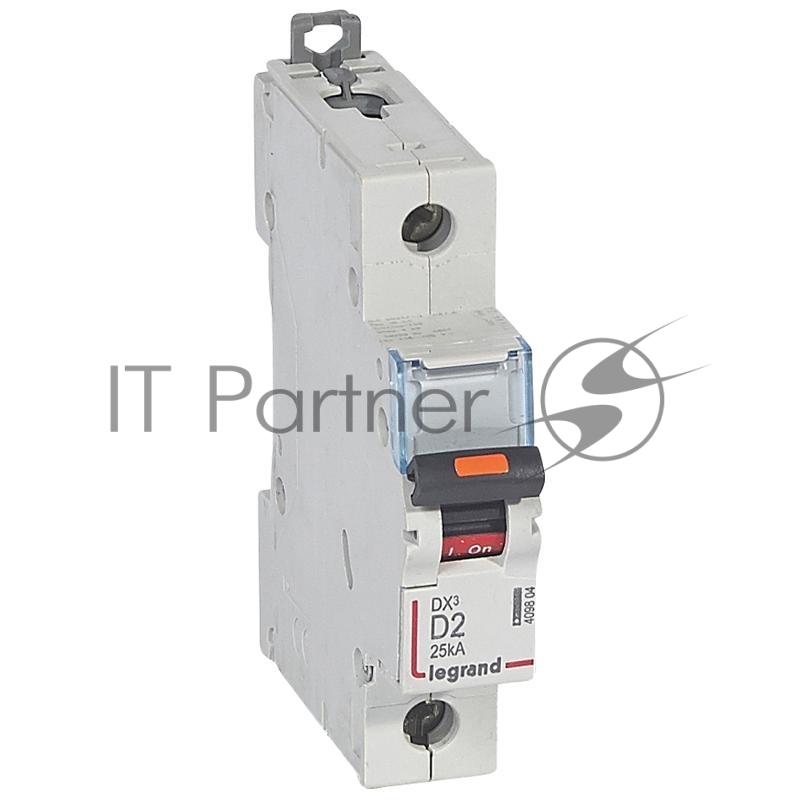 Выключатель автоматический однополюсный DX3 2А D 25кА | 409804 | Legrand