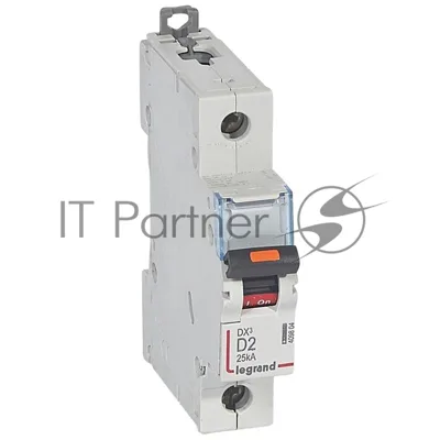 Выключатель автоматический однополюсный DX3 2А D 25кА | 409804 | Legrand
