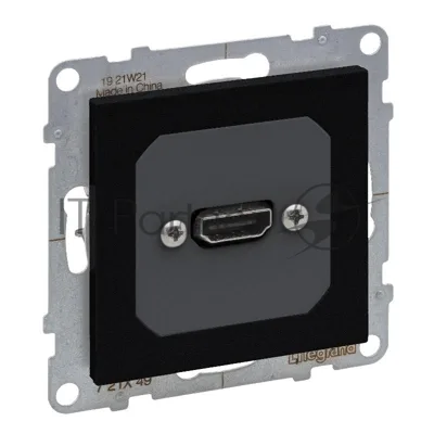SUNO Розетка HDMI с предварительно подключенным разьемом. Цвет "Антрацит" | 721449 | Legrand