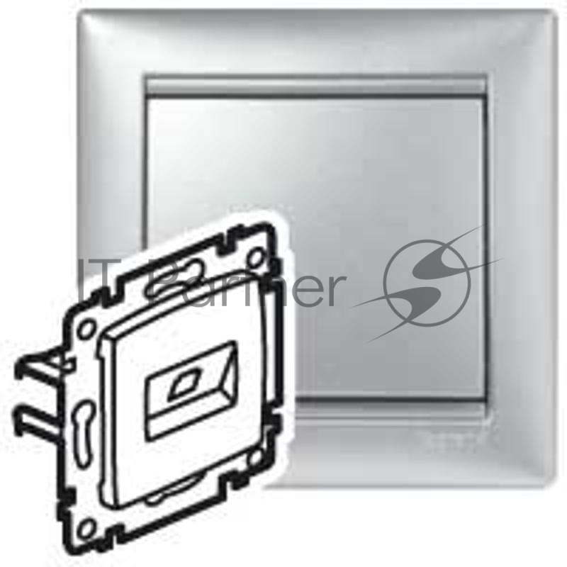 Valena Алюминий Розетка комп(RJ45) 2-ая 6 кат UTP | 770247 | Legrand