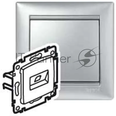 Valena Алюминий Розетка комп(RJ45) 2-ая 6 кат UTP | 770247 | Legrand