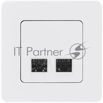 Inspiria Белый Розетка 2-ая компьютерная RJ45 С/У категория 6 UTP | 673840 | Legrand; замена на арт. ИЭК 6738401