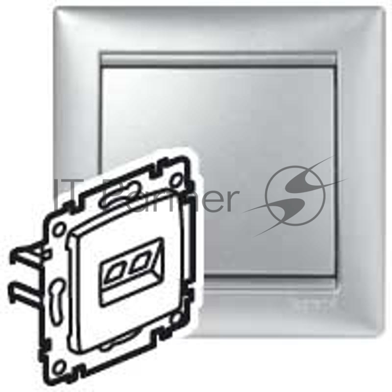 Valena Алюминий DIY Розетка компьютерная RJ45 категория 5e UTP с захватами | 694334 | Legrand; замена на арт. ИЭК 6943341