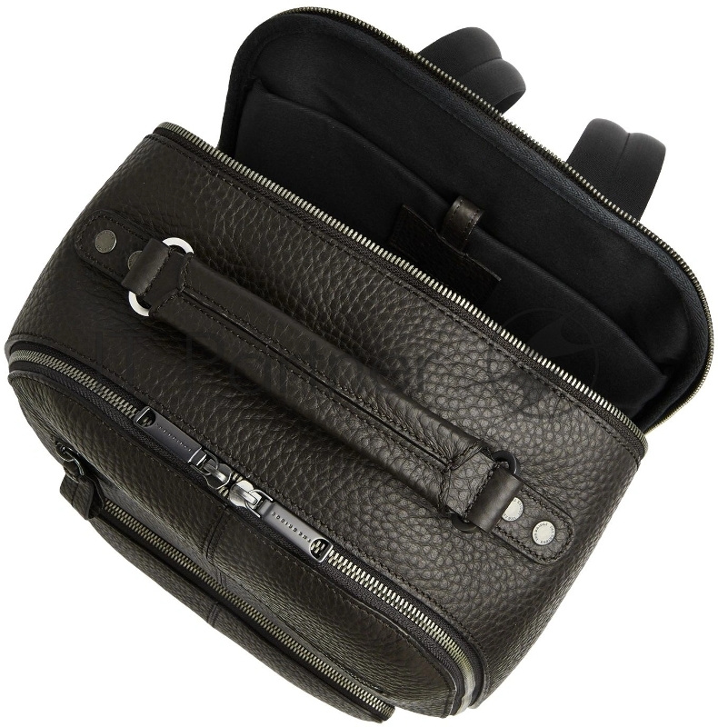 Рюкзак мужской The Bridge Manfredi 064726QQ/7R черный натур.кожа
