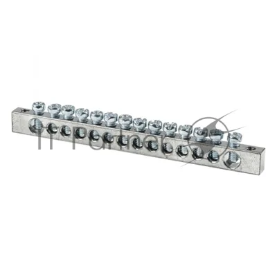 Шина PEN "ноль-земля" (6x9мм) 14 отв. цинк крепеж по краям sn1-63-14-k EKF
