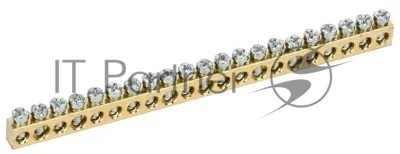 TEKFOR Шина нулевая сечение 6х9 21 отв. латунь | TF-KP00D-SN-21 | IEK