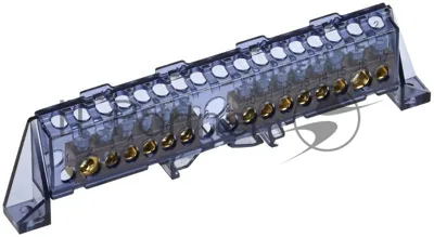 TEKFOR Шина N "ноль" в комбинированном DIN-изоляторе "Стойка" 8х12-(6+8)-Ч | TF-NN20-68-DP-K02 | IEK