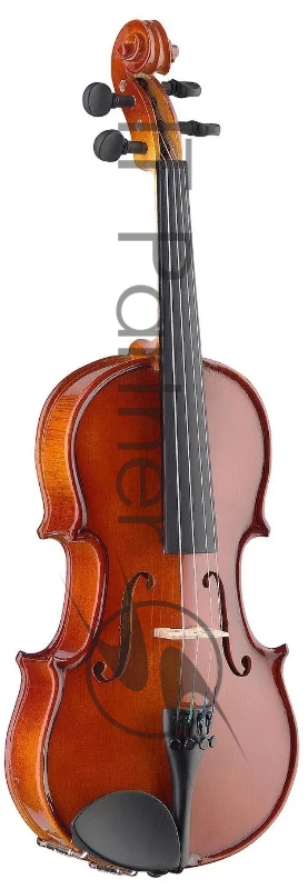 Скрипка STAGG [VN-1/4] размер 1/4, верхняя дека ель, нижняя дека и обечайка массив клена, гриф клен, бридж клен, струнодержатель металлический с подстройкой, цвет натуральный, в комплекте смычок, канифоль, стандартный мягкий футляр