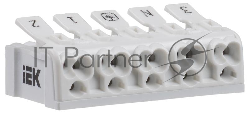 Клемма пружинная соединительная КСП5-3L+N+PE | UKZ-B06-5P-F0-E0-10 | IEK