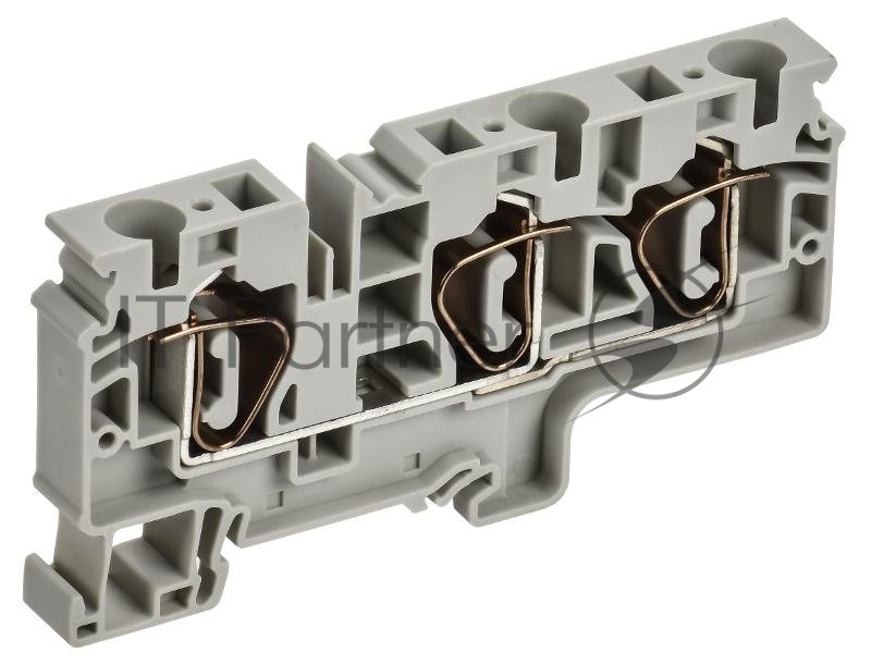 ARMAFIX Клемма пруж. CX10-3 10мм2 3-конт. серая| AF-CT40-00-3-K03-010| IEK