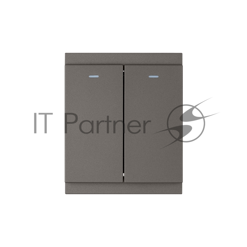 Выключатель SETE 2 кл с подсветкой 10А с/у графит IP20/IP44 KRANZ