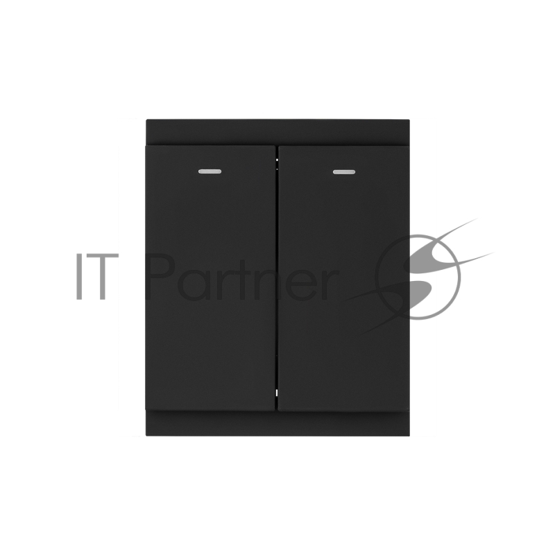 Выключатель SETE 2 кл с подсветкой 10А с/у антрацит IP20/IP44 KRANZ
