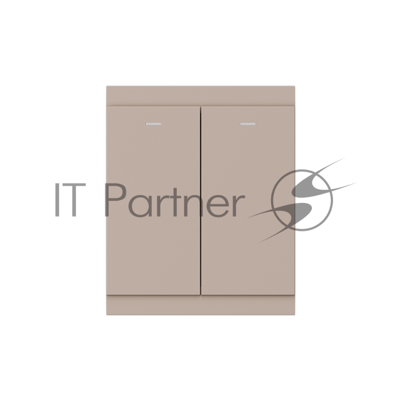 Выключатель SETE 2 кл с подсветкой 10А с/у кашемир IP20/IP44 KRANZ
