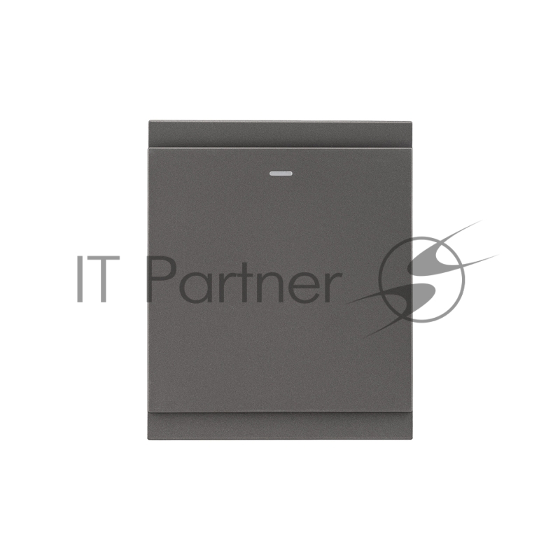 Выключатель SETE 1 кл с подсветкой 10А с/у графит IP20/IP44 KRANZ
