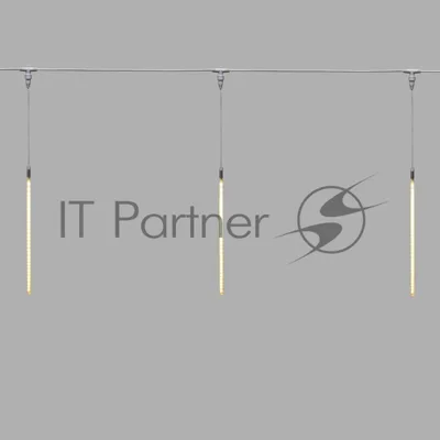 Гирлянда Тающие сосульки комплект 10 шт. х 30см, шаг 100см, 420 LED ТЕПЛЫЙ БЕЛЫЙ, белый каучук, IP65, 24В, соединяется NEON-NIGHT