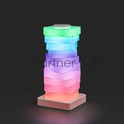 Светодиодный светильник Пирамида RGB/ТЕПЛЫЙ БЕЛЫЙ 11,6х11,6х23,8 см, питание USB, пульт ДУ NEON-NIGHT