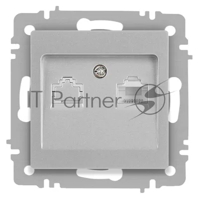 Розетка Intro Accent 6-303-03 информационная RJ45, IP20, СУ, алюминий | Б0063630 | Intro