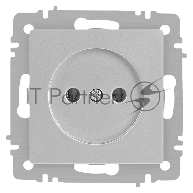 Розетка Intro Accent 6-201-03 2P, 16А-250В, IP20, СУ, алюминий | Б0063661 | Intro