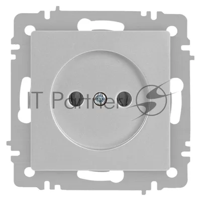 Розетка Intro Accent 6-201-03 2P, 16А-250В, IP20, СУ, алюминий | Б0063661 | Intro
