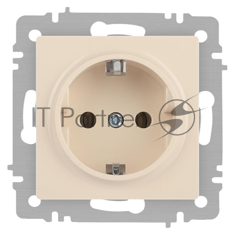 Розетка Intro Accent 6-202-02 2P+E Schuko, 16А-250В, IP20, СУ, слоновая кость | Б0063683 | Intro