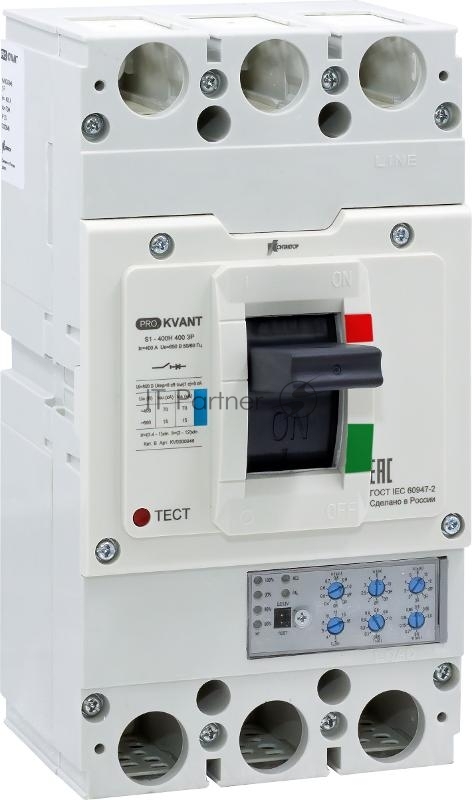 Выключатель автоматический PRO.KVANT S1-400H 3P 400A 70kA | KV0000946 | Контактор (Legrand)
