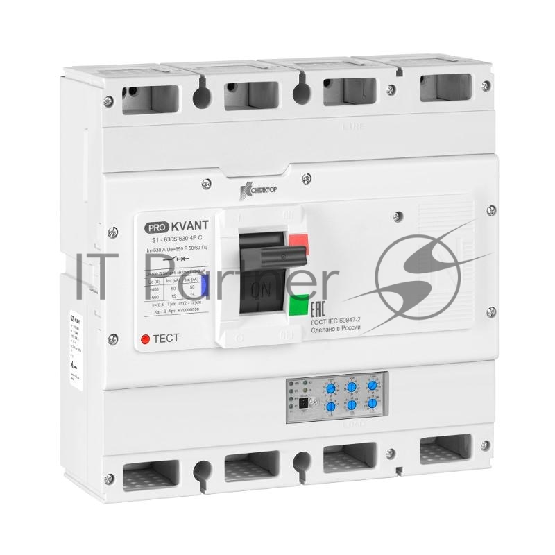 Выключатель автоматический PRO.KVANT S1-630S 4P 630A 50kA C | KV0000996 | Контактор (Legrand)