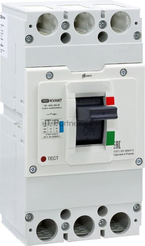Выключатель автоматический PRO.KVANT TM-400S 3P 250A 50kA | KV0000105 | Контактор (Legrand)