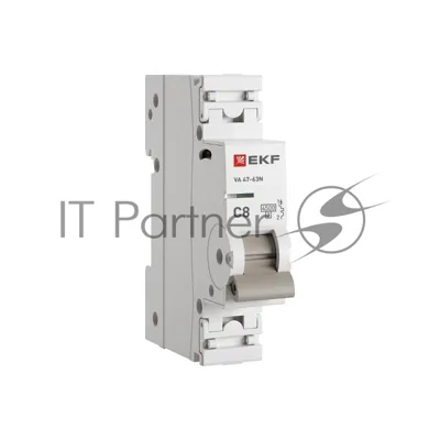 Выключатель автоматический ВА 47-63N 1P 8А (C) 4,5 кА PROXIMA |M634108C|EKF
