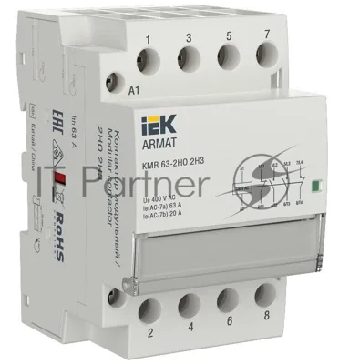 ARMAT Контактор модульный KMR 63А 230В AC 2НО 2НЗ | AR-KMR10-063-22-230 | IEK