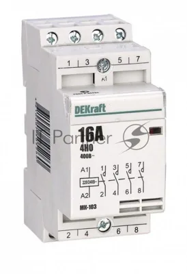 Контактор модульный 4НО 16А 230В МК-103 18053DEK DEKraft