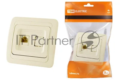 Розетка компьютерная RJ-45 сл. кость "Валдай" SQ1804-0113 TDM