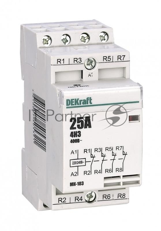 Контактор модульный 4НЗ 20А 230В МК-103 18063DEK DEKraft