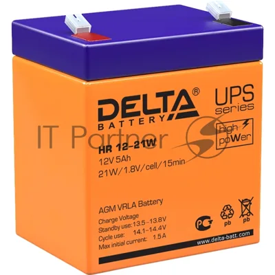 Батарея для ИБП Delta HR 12-21W (12V, 5Ah)