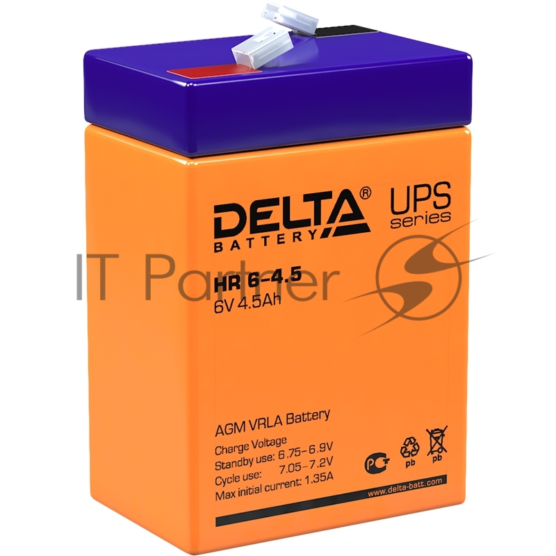 Батарея для ИБП Delta HR 6-4.5 (6V, 4.5Ah)