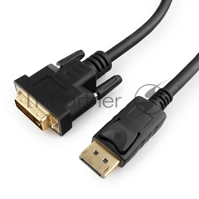 Кабель DisplayPort-DVI Gembird/Cablexpert 1м, 20M/19M, черный, экран, пакет
