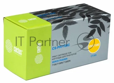Картридж лазерный Cactus CS-PH7100C (106R02606) голубой (4500 стр.) для Xerox Phaser 7100/7100N/7100DN