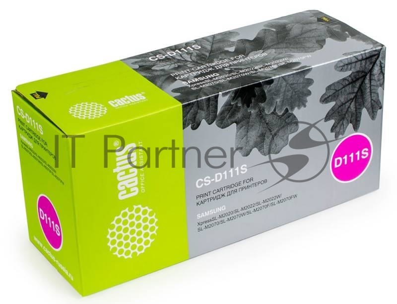 Картридж лазерный Cactus CS-D111S черный (1000 стр.) для Samsung Xpress M2022/M2020/M2021/M2020W/M2070