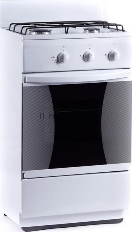 Плита газовая Flama CG 3202 W/B белый, конфорок 2 шт, духовка 30 л, 50 см x 85 см x 38 см