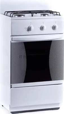 Плита газовая Flama CG 3202 W/B белый, конфорок 2 шт, духовка 30 л, 50 см x 85 см x 38 см