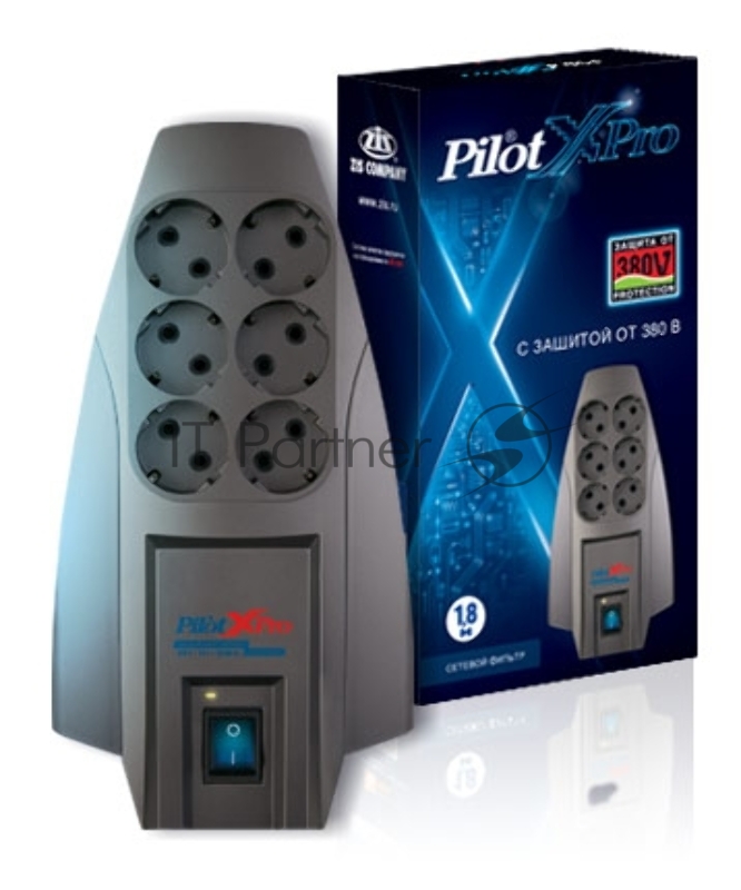 Сетевой фильтр ZIS Удлинитель-сетевой фильтр Pilot X-PRO 5 м арт. 054