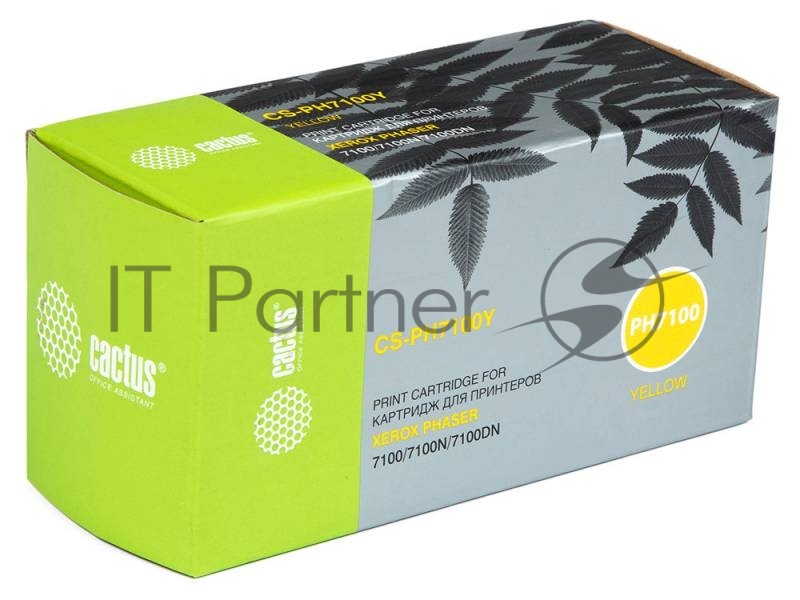 Картридж лазерный Cactus CS-PH7100Y (106R02608) желтый (4500 стр.) для Xerox Phaser 7100/7100N/7100DN