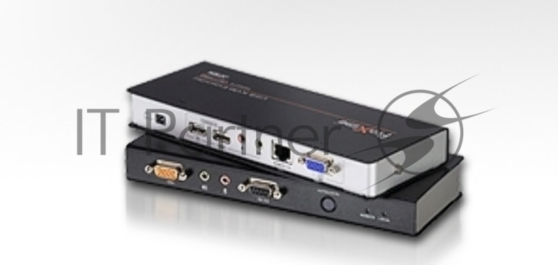 Переключатель ATEN CE770-(AT-G) Удлинитель, SVGA+KBD&MOUSE USB+AUDIO+RS232, 300 метр., 1xUTP Cat5e, SPHD15+HD-DB15+2xUSB A-тип+ 2xMINI JACK+DB9, Female, с KVM-шнуром USB 1.8м., Б.П. 220> 5.3V