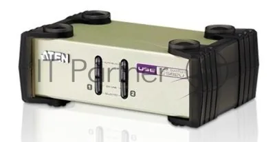 Переключатель ATEN KVM Switch CS82U-AT KVM-переключатель, VGA/SVGA+KBD+MOUSE, 1> 2 блока/порта/port PS2/USB, с KVM-шнурами PS2/USB 2х1.2м